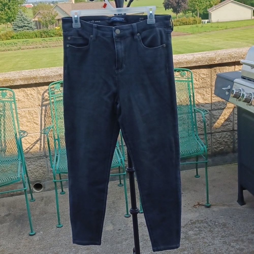 Liverpool The High Rise Ankle Jeans in Meteorite Sz. 10P/30